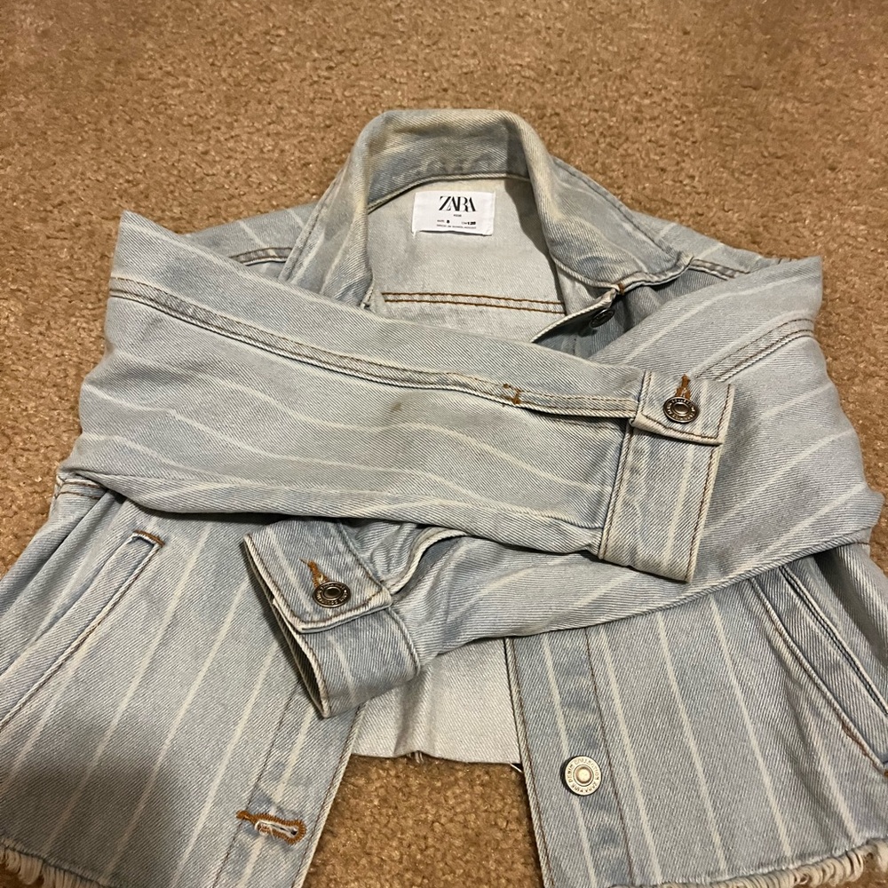 Zara denim jacket girls size 8